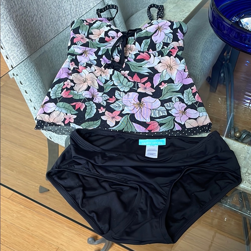 Floral Print Women's Swinsuit Set